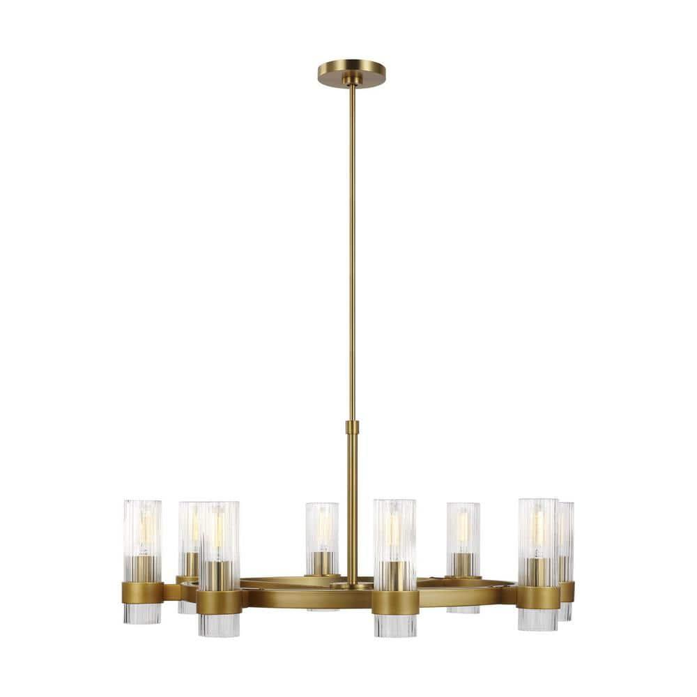 Everly Quinn 8 - Light Dimmable Wagon Wheel Chandelier