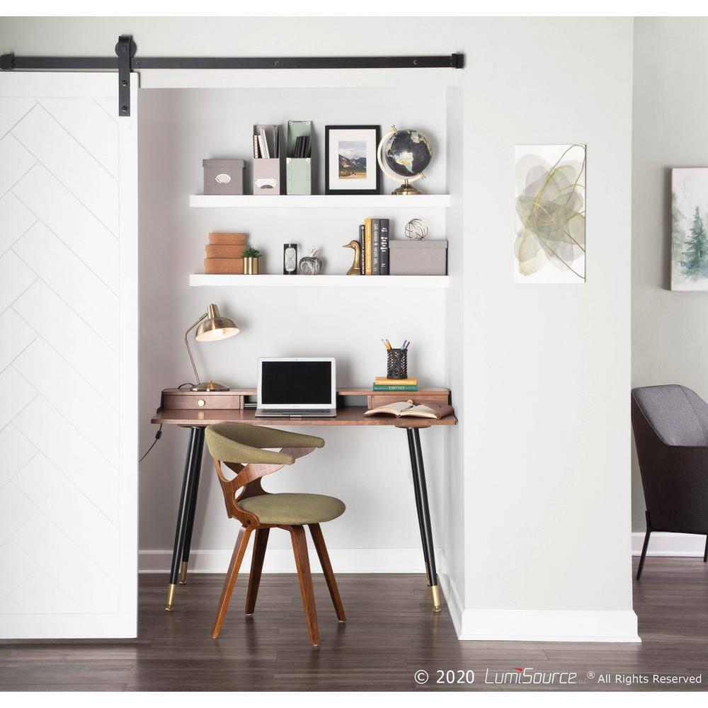 Gardenia Mid-Century Modern Dining Accent Chair with Swivel - LumiSource