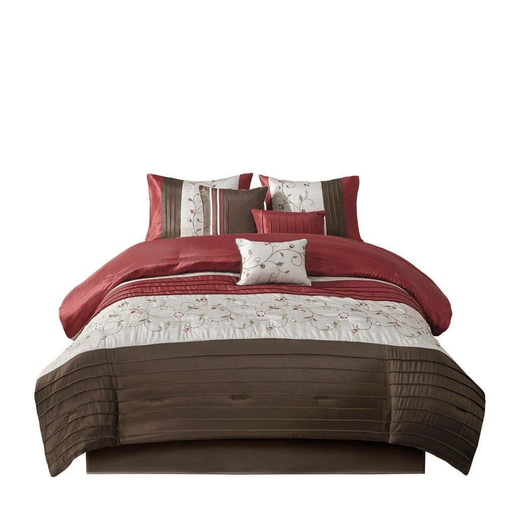 Madison Park Serene Embroidered 7 Piece Comforter Set