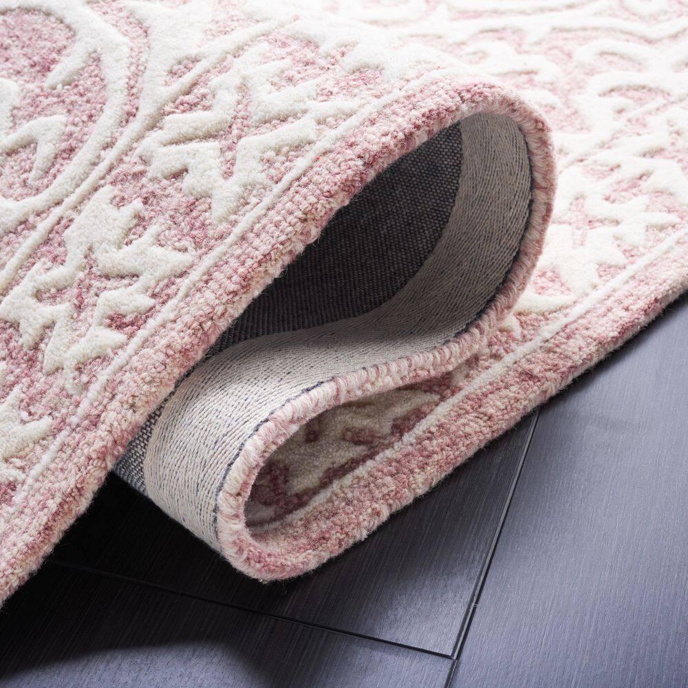 Metro MET857 Hand Tufted Indoor Area Rug - Pink/Ivory - 5'x8' - Safavieh