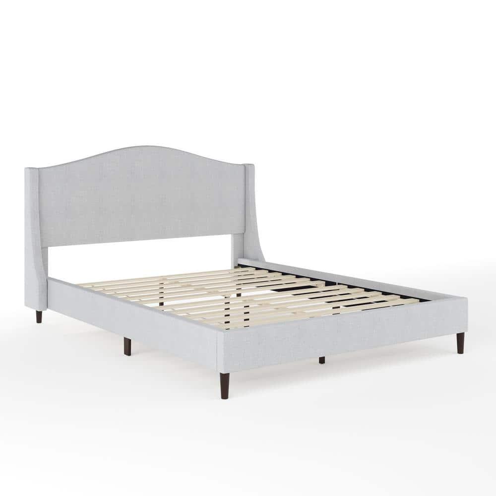 Martha Stewart Martha Stewart Amelia Upholstered Platform Bed With Curved Headboard