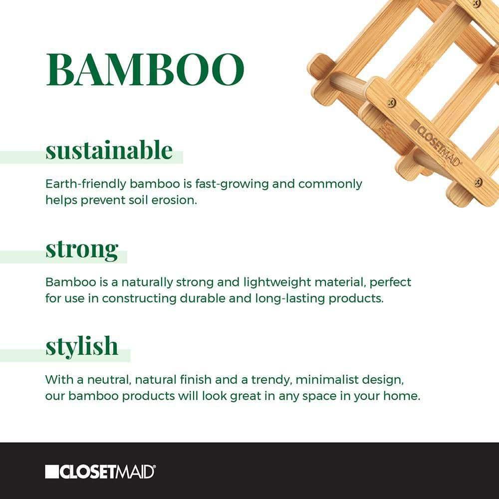 ClosetMaid 3-Tier Bamboo Corner Shelf - ClosetMaid