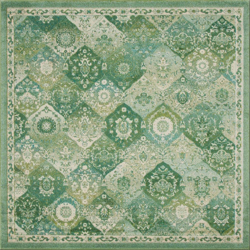 Kalf Abstract Green/Gray Rug