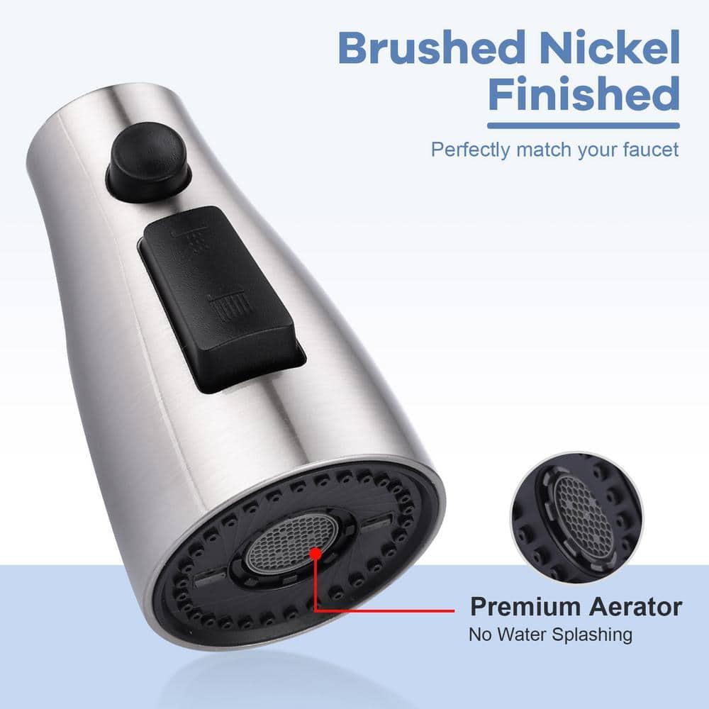 WOWOW 3-Function Sprayer Pull Down Kitchen Faucet Spray Head Replacement With 9-Adapter Kit