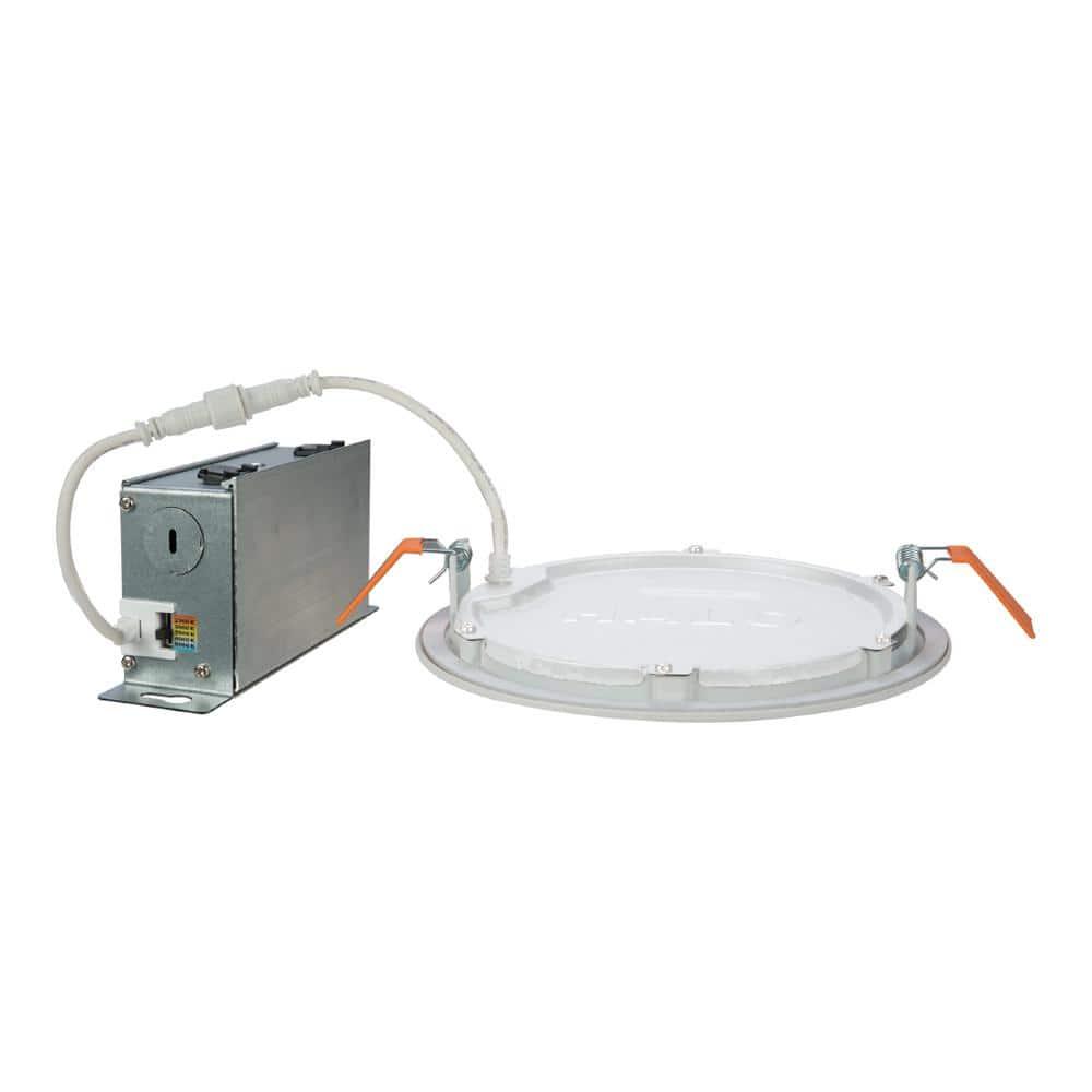 HLB6 Series 6 in. 2700K-5000K Selectable CCT Integrated LED Downlight Recessed Light (1-Quantity) with Round 2 Trims