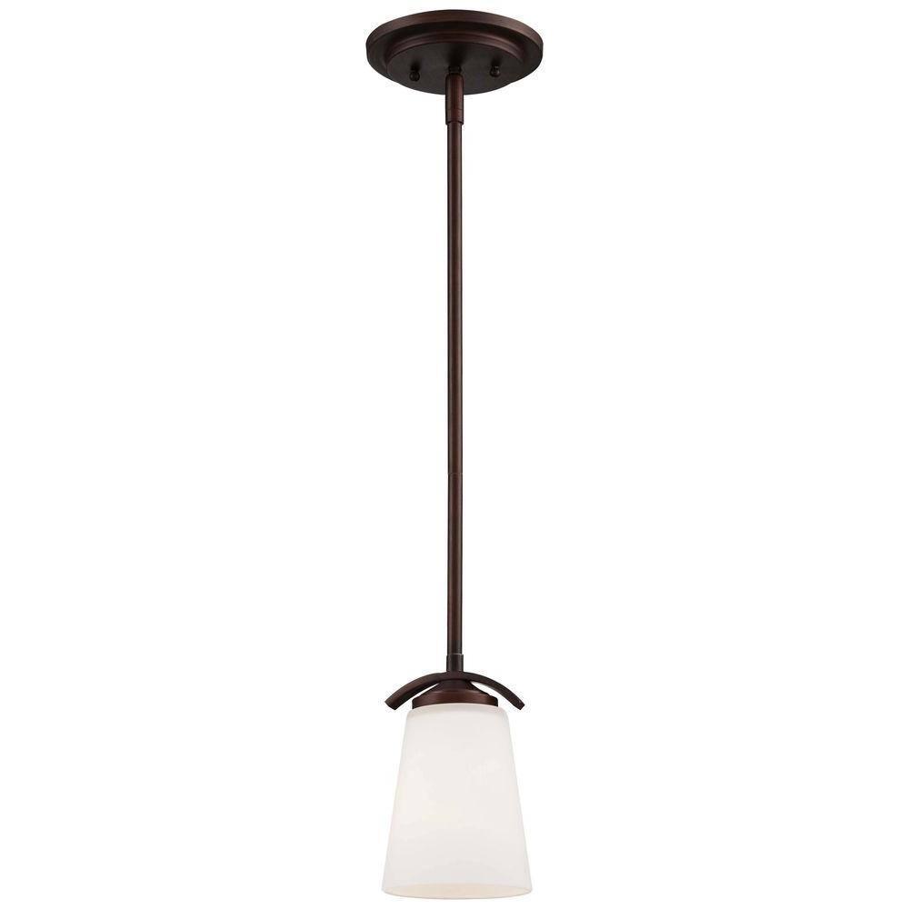 1 Light Mini Pendant In Transitional Style 7.5 Inches Tall By 4.75 Inches Wide-Vintage Bronze Finish Minka Lavery 4961-284