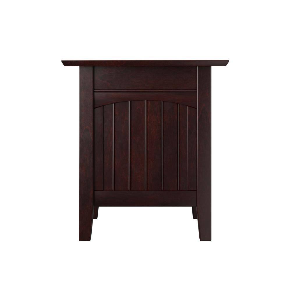 AFI Furnishings Nantucket End Table with Charging Station in Espresso