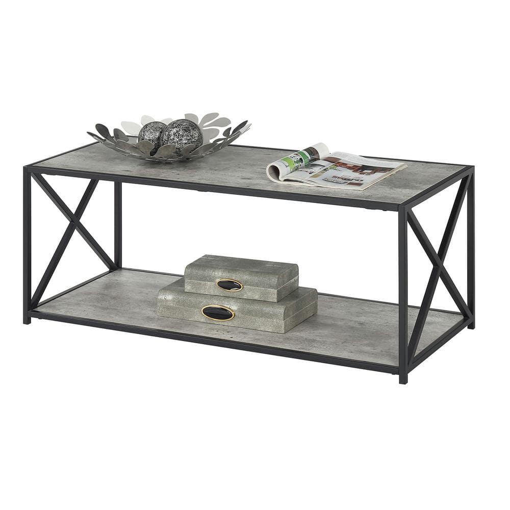 Convenience Concepts Tucson Coffee Table in Faux Birch Gray Wood Finish