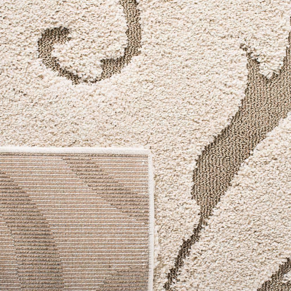 Florida Shag SG455 Power Loomed Indoor Runner Rug - Cream/Beige - 2'3"x7' - Safavieh.