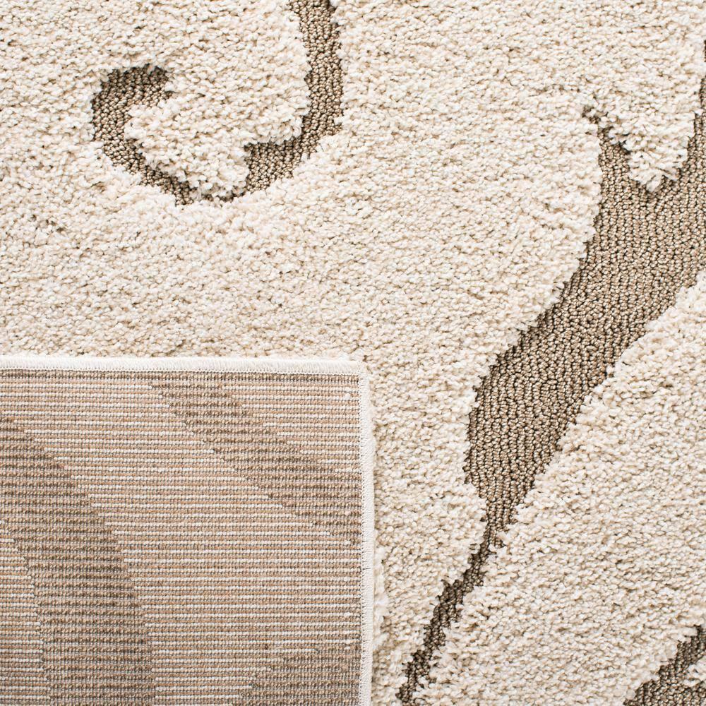 Florida Shag SG455 Power Loomed Indoor Area Rug - Cream/Beige - 5' round - Safavieh.