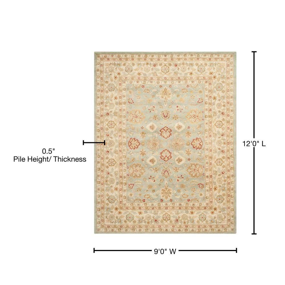 Antiquity AT822 Hand Tufted Area Rug - Grey Blue/Beige - 8'9"x11'9" - Safavieh.