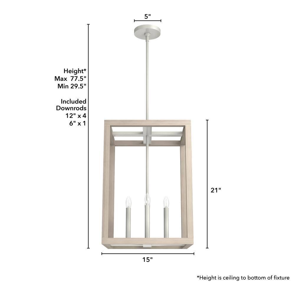 Squire Manor 4 - Light Lantern Rectangle Chandelier