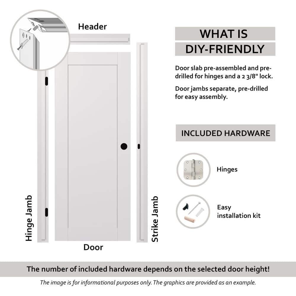 Bianco Noble Pine Composite 5-Lite Frosted Glass Interior Door
