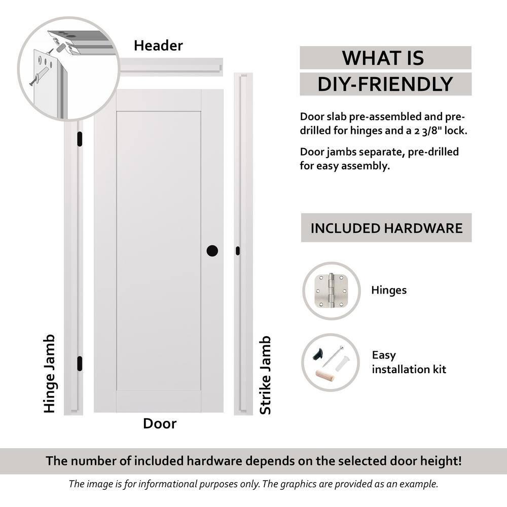 Belldinni Avon 07-04 DIY-Friendly Paneled Standard Single Prehung Door
