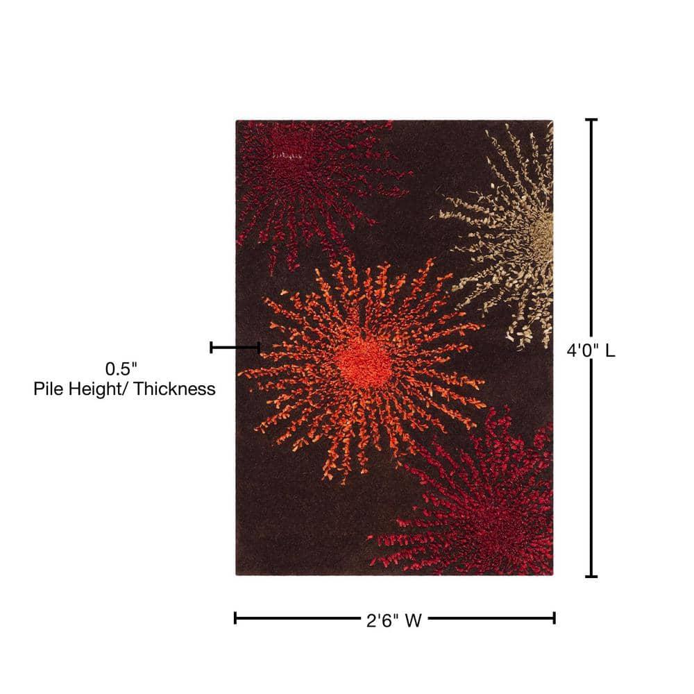 Soho SOH712 Hand Tufted Indoor Accent Rug - Brown/Multi - 2'6"x4' - Safavieh.