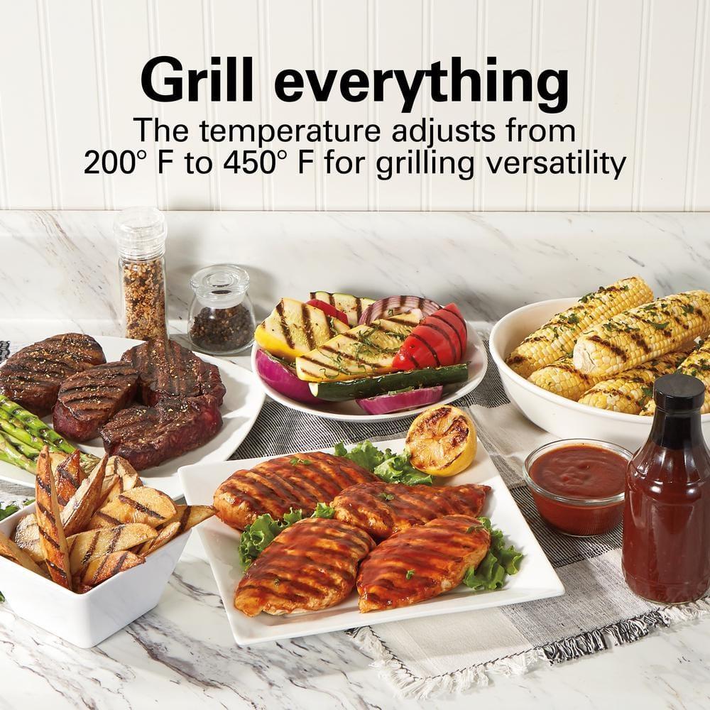 Hamilton Beach Hamilton Beach® Electric Indoor Searing Grill with Removable Non-Stick Grate, Viewing Window & Adjustable Temperature Control to 450°F, 118 sq. in. Surface Serves 6