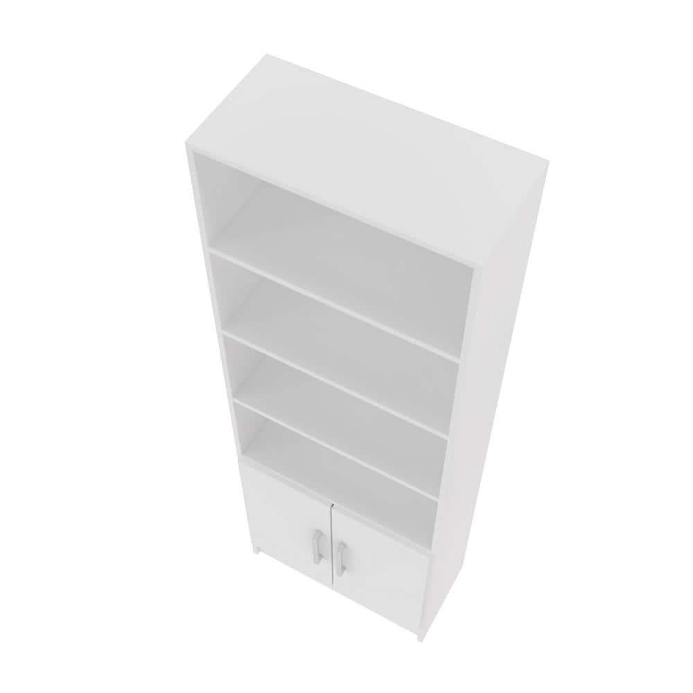 71.85" Catarina Cabinet White - Manhattan Comfort: Sleek Storage, 5 Shelves, Modern Design