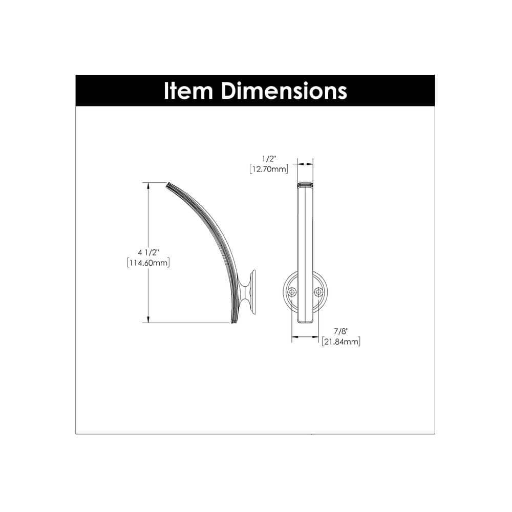 Satin Nickel Modern Wall Mount Hook