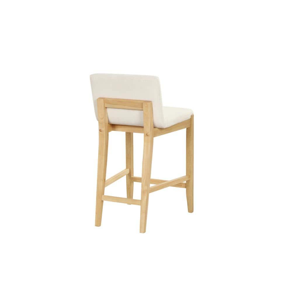 Nathan James Upholstered Wooden Stool