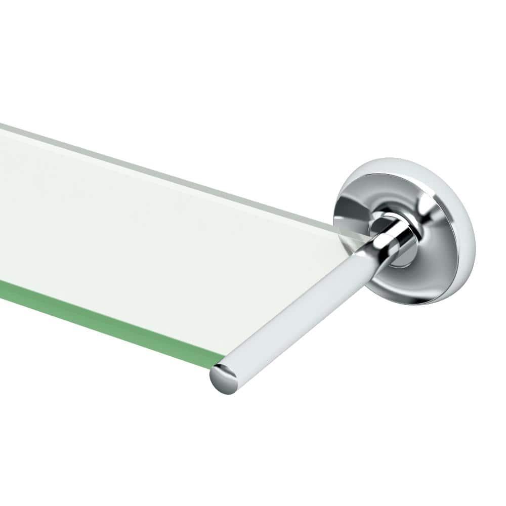 Designer II Wall Mounted 22.50"L Tempered Glass Shelf |Floating Glass Shelf