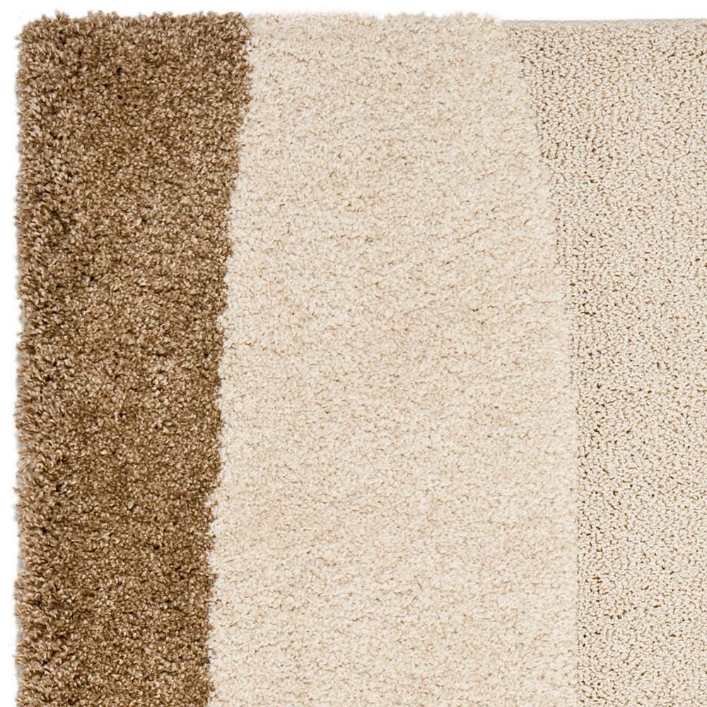 Florida Shag SG451 Power Loomed Indoor Area Rug - Cream/Dark Brown - 4'x6' - Safavieh.
