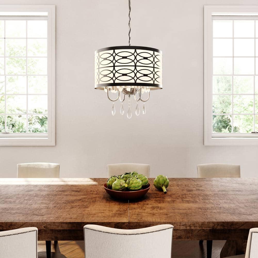 Warehouse of Tiffany Tallalluh 4-light Chrome Chandelier