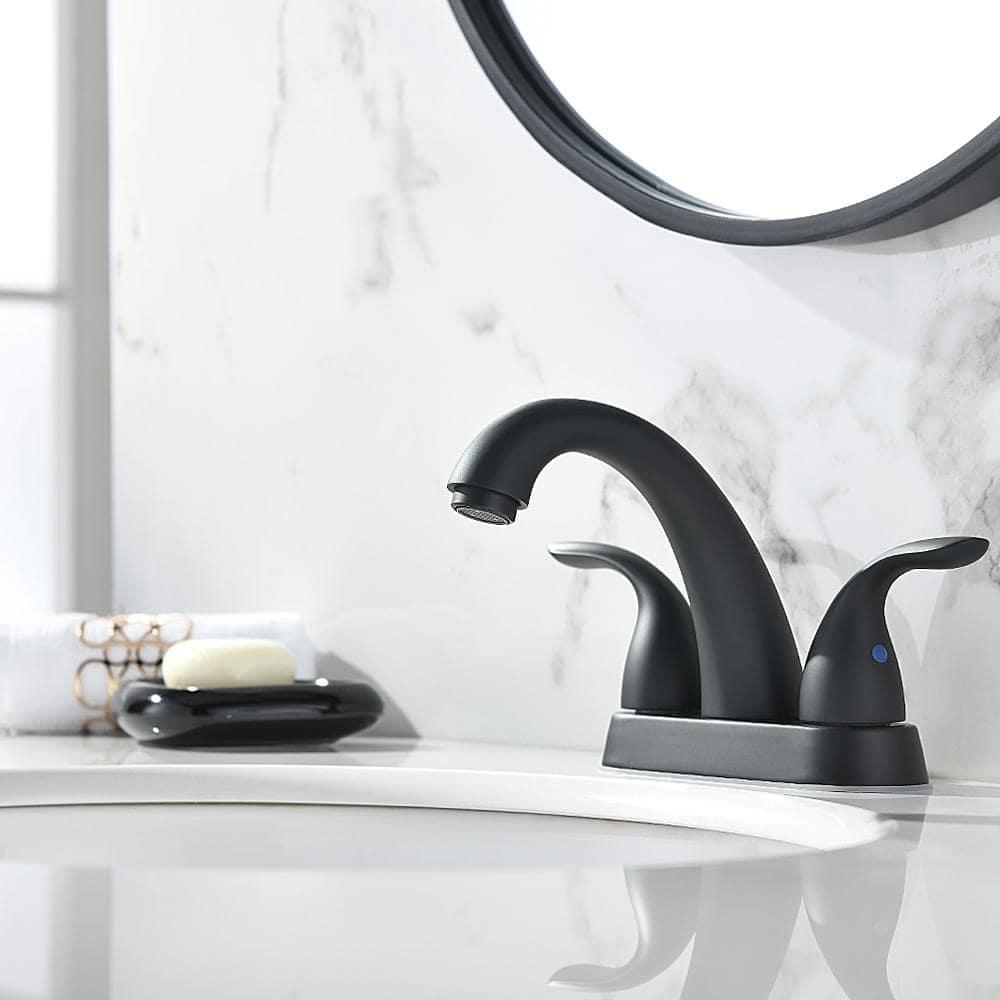 1.2 Flow Centerset Bathroom Sink Faucet with Drain