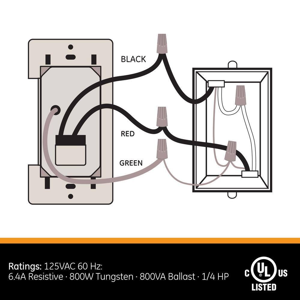 GE In-Wall 4-Hour Digital Countdown Timer