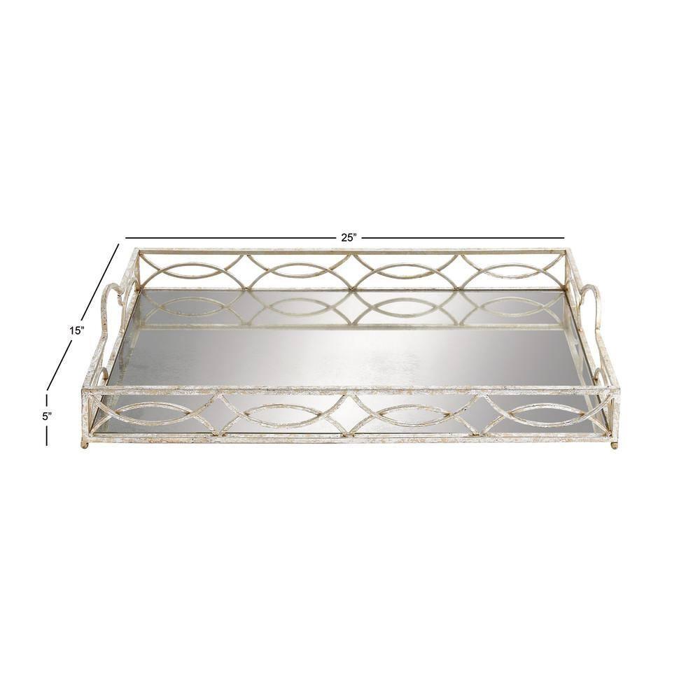 Modern Reflections Rustic Iron Tray (25") - Olivia & May