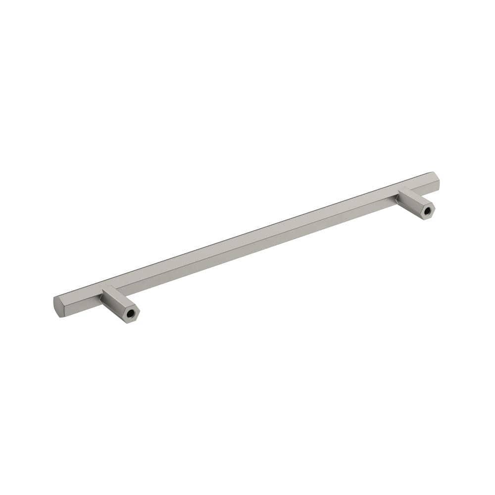 Amerock Caliber 7-9/16 inch (192mm) Center-to-Center Satin Nickel Cabinet Pull
