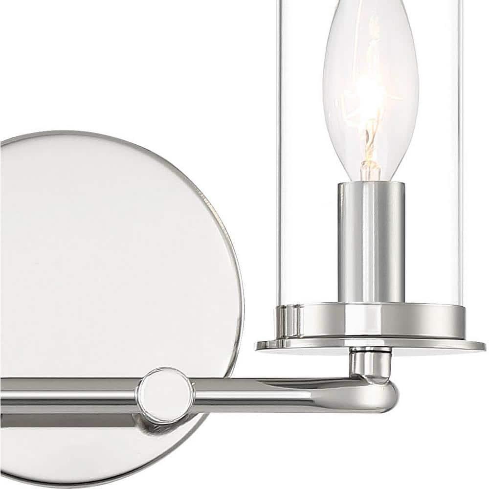 Polished Nickel 2-Light Dimmable Vanity Light