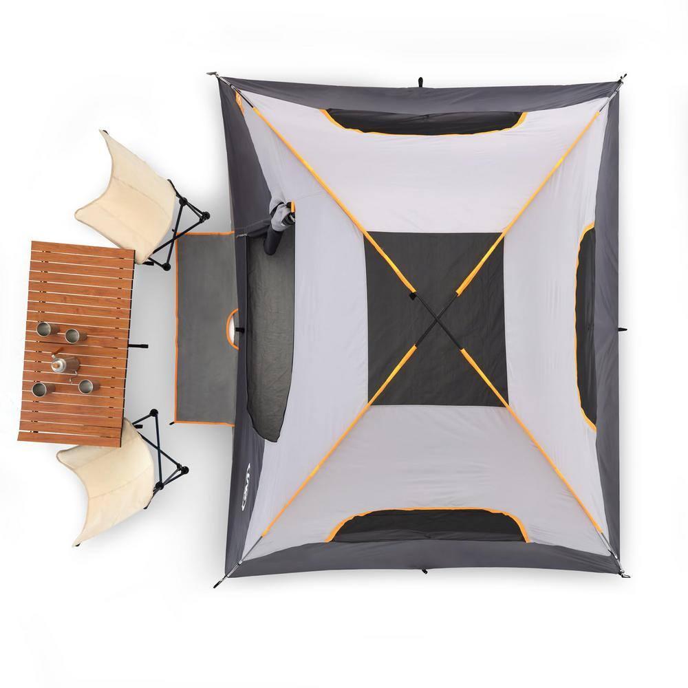UNP Camping Tent with Screen Room, Portable 6 Person Camping Tent with Screen Porch, Family Dome Tent for Camping Outdoor - 14'x11'x72''(H)