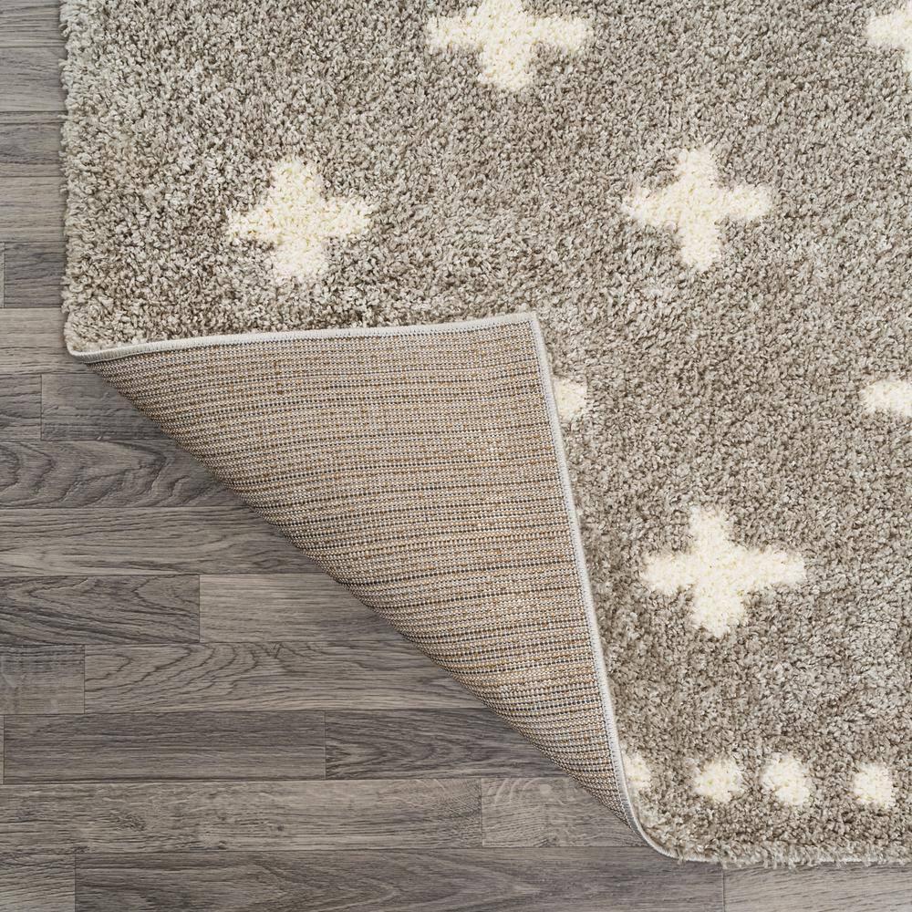 JONATHAN Y Cristo Berber Geometric Shag Gray/Ivory 3 ft. x 5 ft. Area Rug