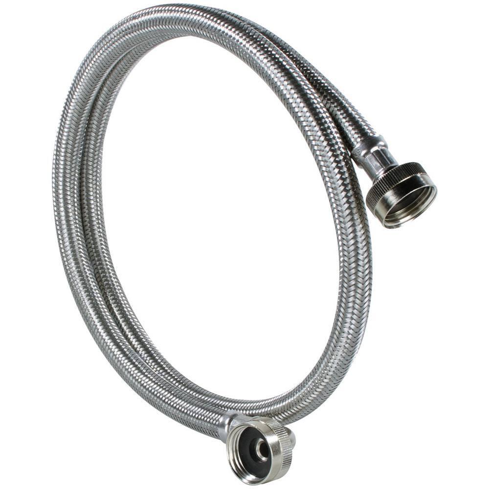CERTIFIED APPLIANCE WM60SSL2PK Braided Stainless Steel Washing Machine Hoses with Elbow, 2 pk (5ft)