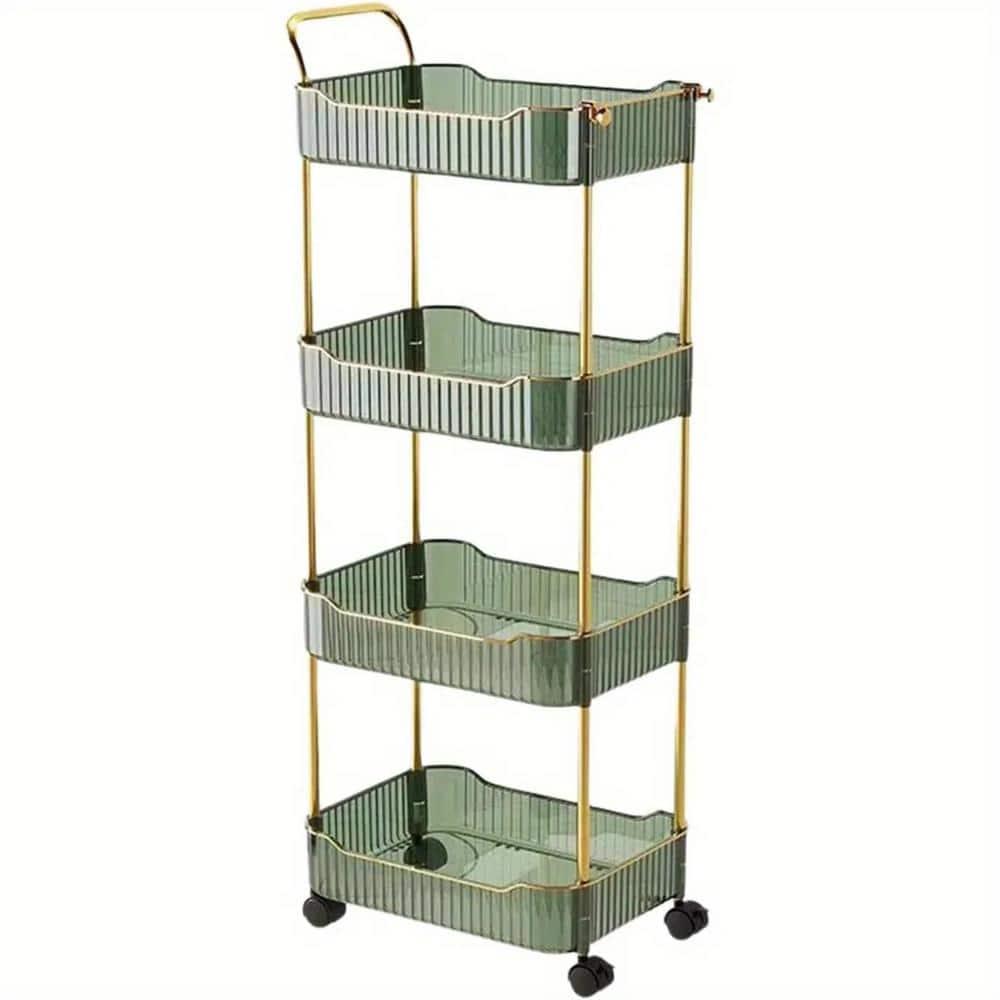 Four-Tier Metal and Plastic Kitchen Cart