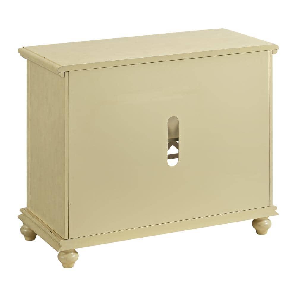 Martin Svensson Home Elegant Small Spaces TV Stand, Antique Cream White