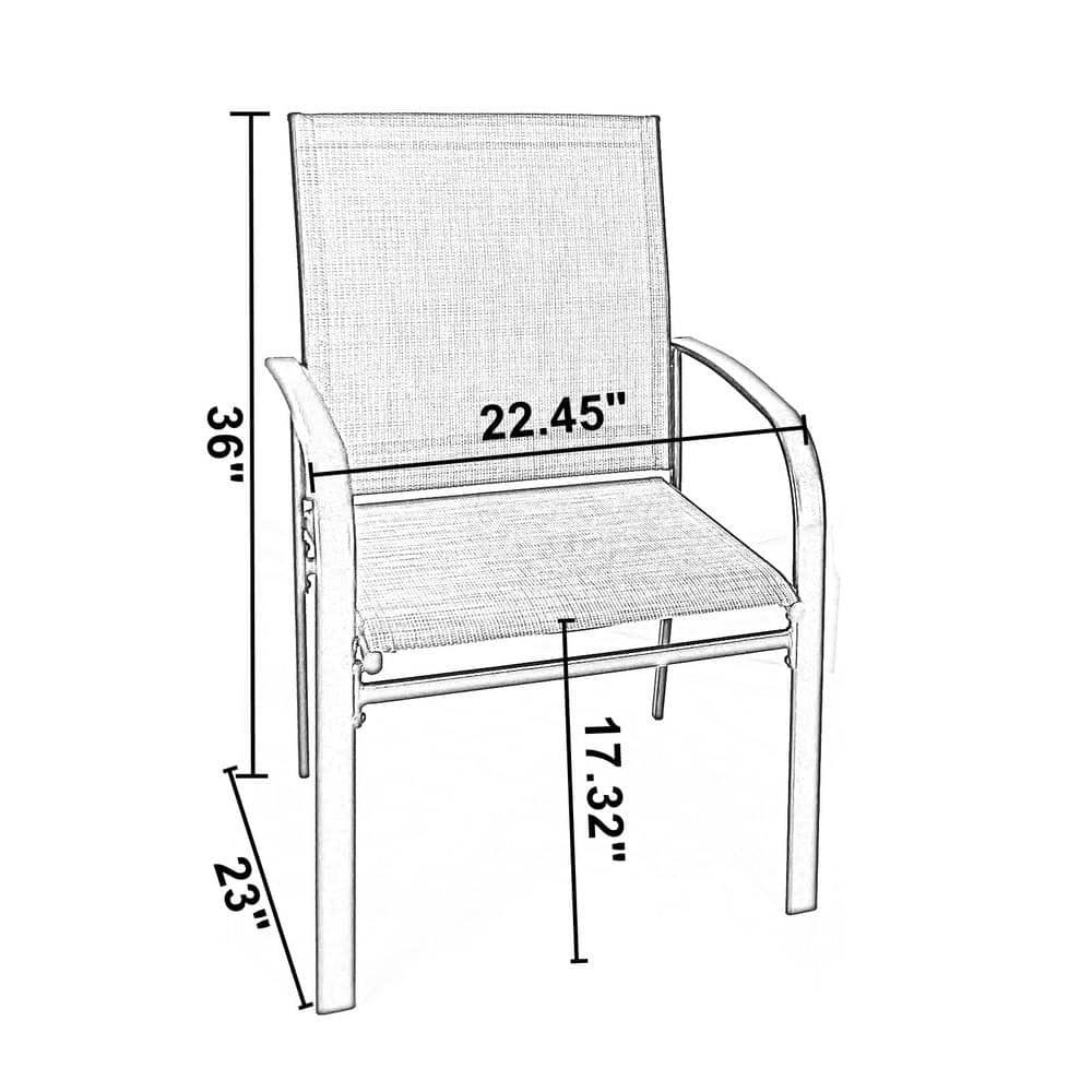 Argyri Powder-coated Steel Outdoor Dining Armchair