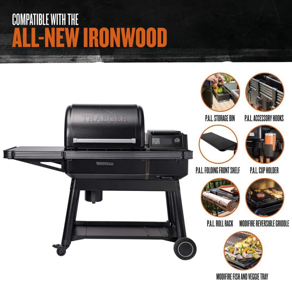 Traeger Ironwood Pellet Smoker Grill, Electric Wood Pellet Grill with WiFIRE App Control, 165F - 500F Degree Temperature Control Super Smoke Mode, 6-in-1 BBQ Smoker Grilling Combo, TFB61RLG