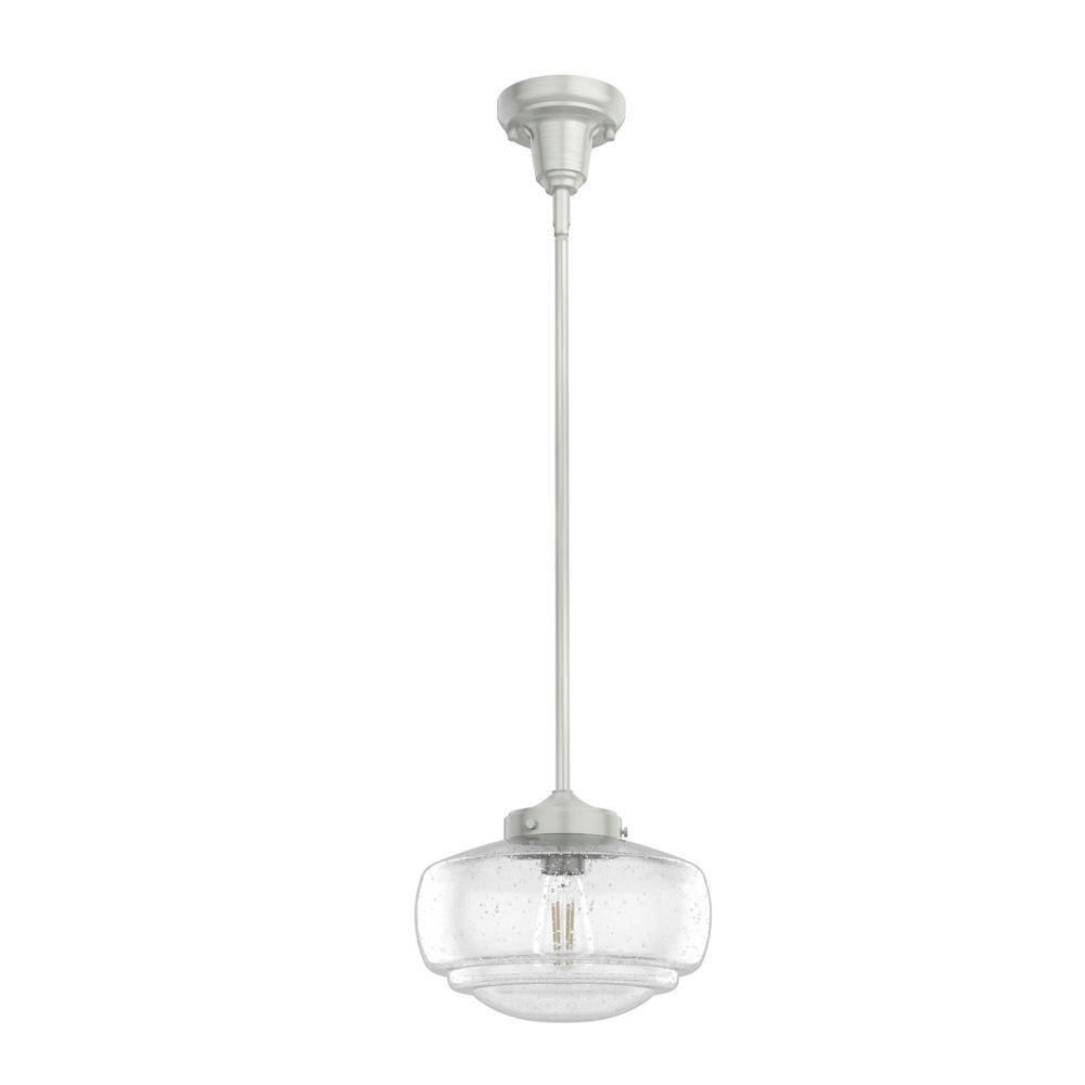Saddle Creek 1 - Light Single Schoolhouse Pendant with Glass