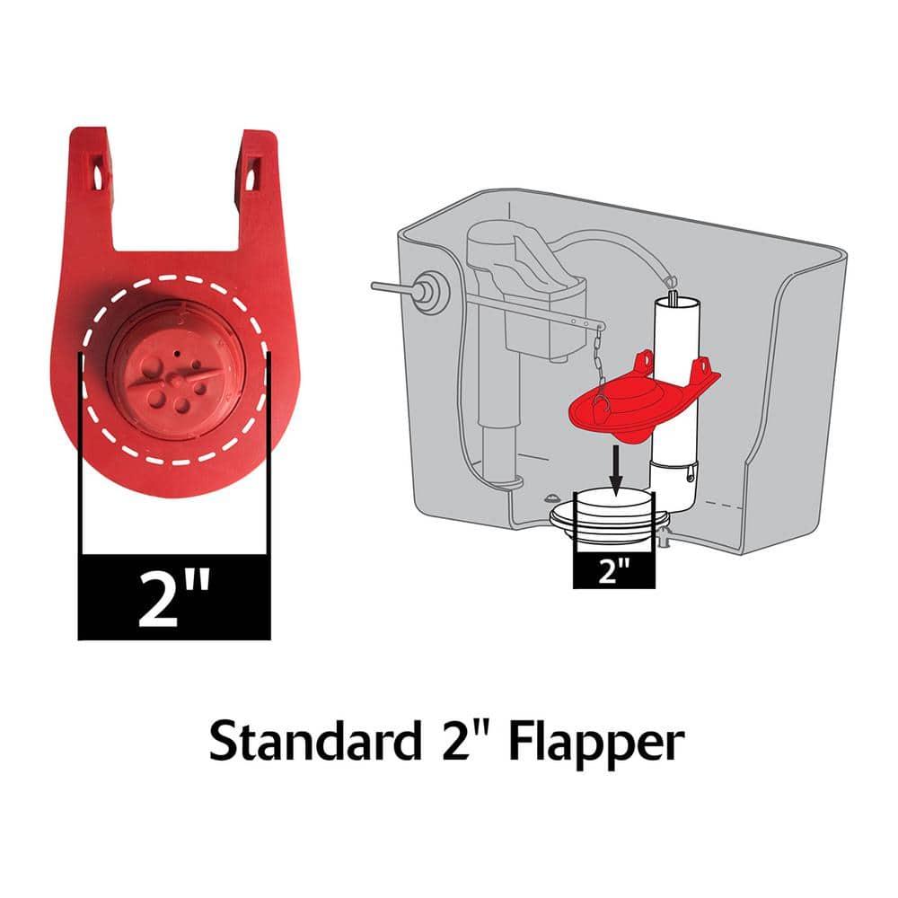 1 pc Korky Flapper and Chain Red Rubber For Universal