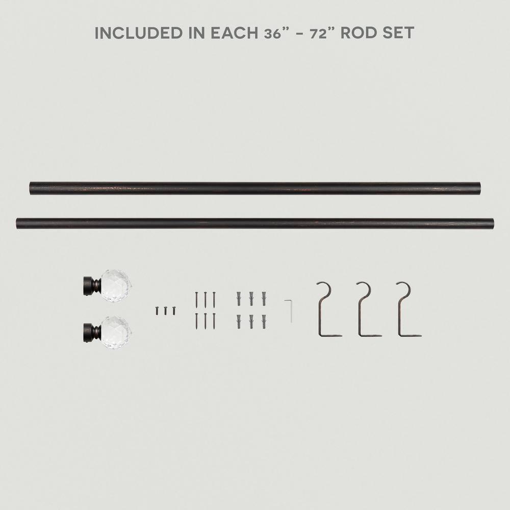 Jewett Exclusive Home Vine 1" Curtain Rod and Coordinating Finial Set, Adjustable