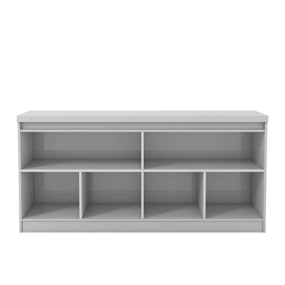 Manhattan Comfort 62.99" Viennese Buffet Cabinet Gloss White: Modern Storage Console, 4 Doors
