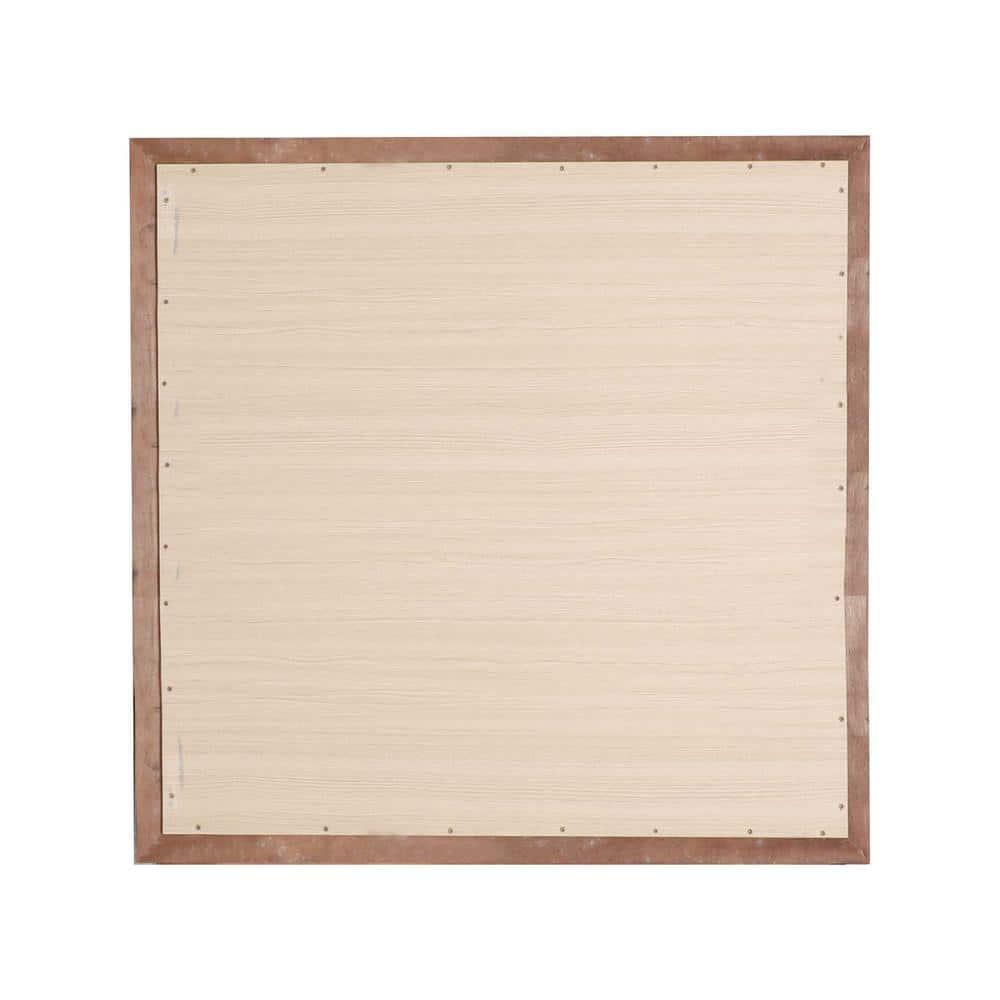Passion Furniture 38 in. x 38 in. Classic Square Wood Framed Dresser Mirror