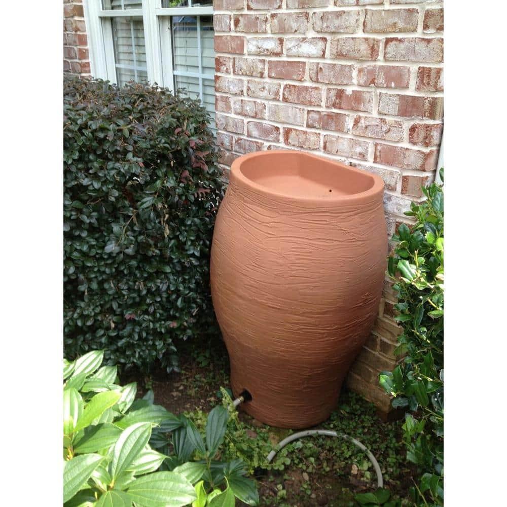 EMSCO Group EMSCO Group Weather Resistant Plastic Rain Barrel and Hose with Diverter Kit
