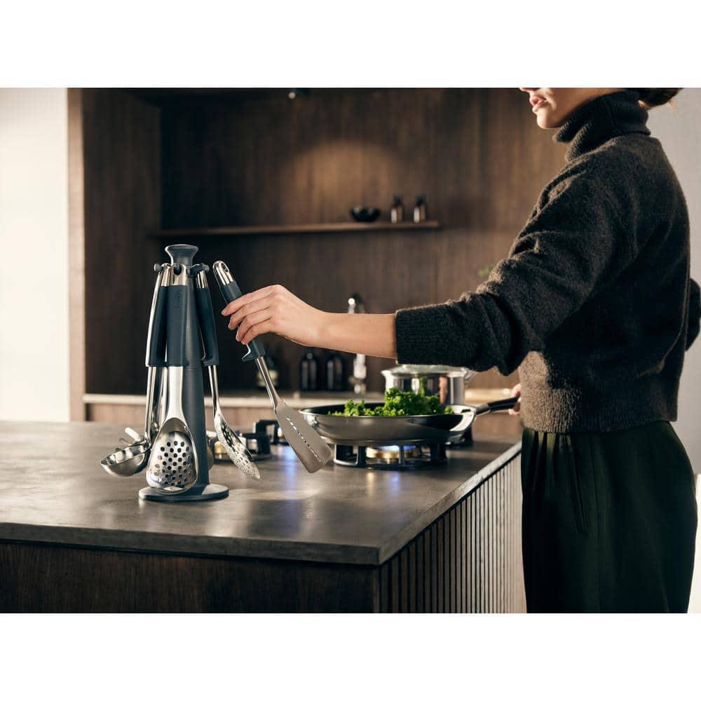 Joseph Joseph 6pc Stainless Steel 100 Collection Rotating Kitchen Utensil Set: Cooking Utensils & Spatula Set, Dishwasher-Safe