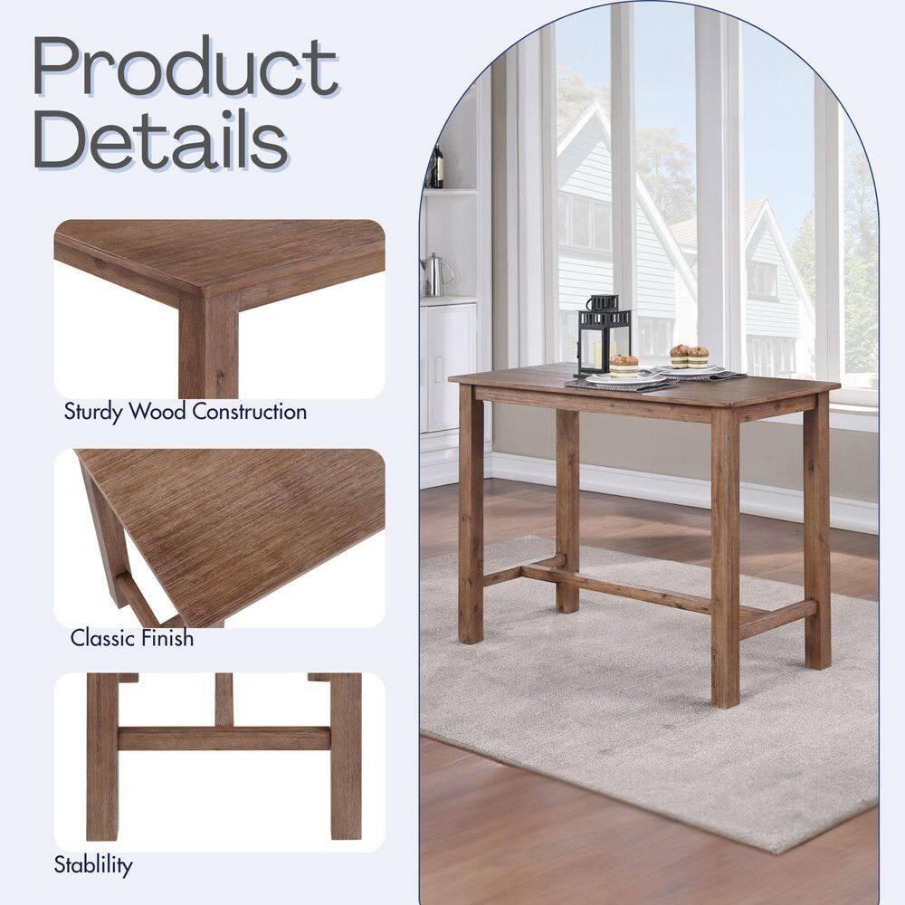 Sonoma Counter Height Pub Table Barnwood - Boraam: 42" High, Rectangle, Seats 4