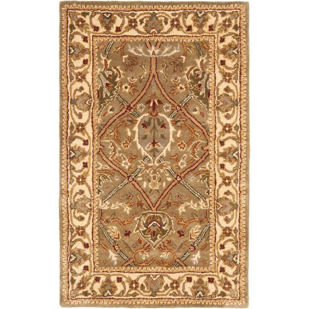 Persian Legend PL819 Hand Tufted Indoor Accent Rug - 2'6"x4' - Light Green/Beige - Safavieh