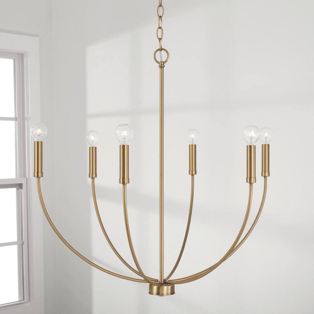 Ansley 6 Light Metal Dimmable Chandelier