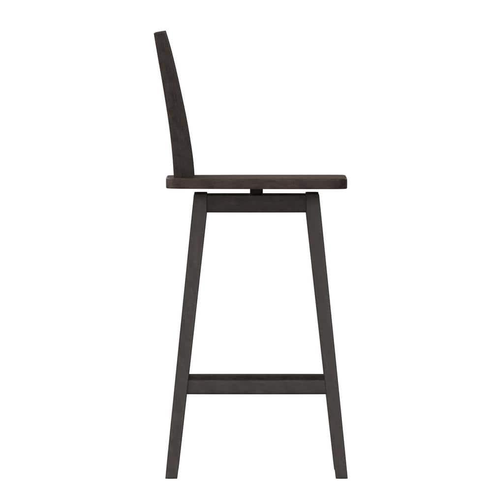 Taylor & Logan Bakersville Modern Farmhouse Wooden Swivel Bar and Counter Stool