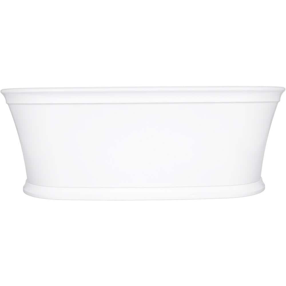 Memoirs® 60" x 34" Freestanding Soaking Bathtub with Slotted Overflow and Center Toe-Tap Drain